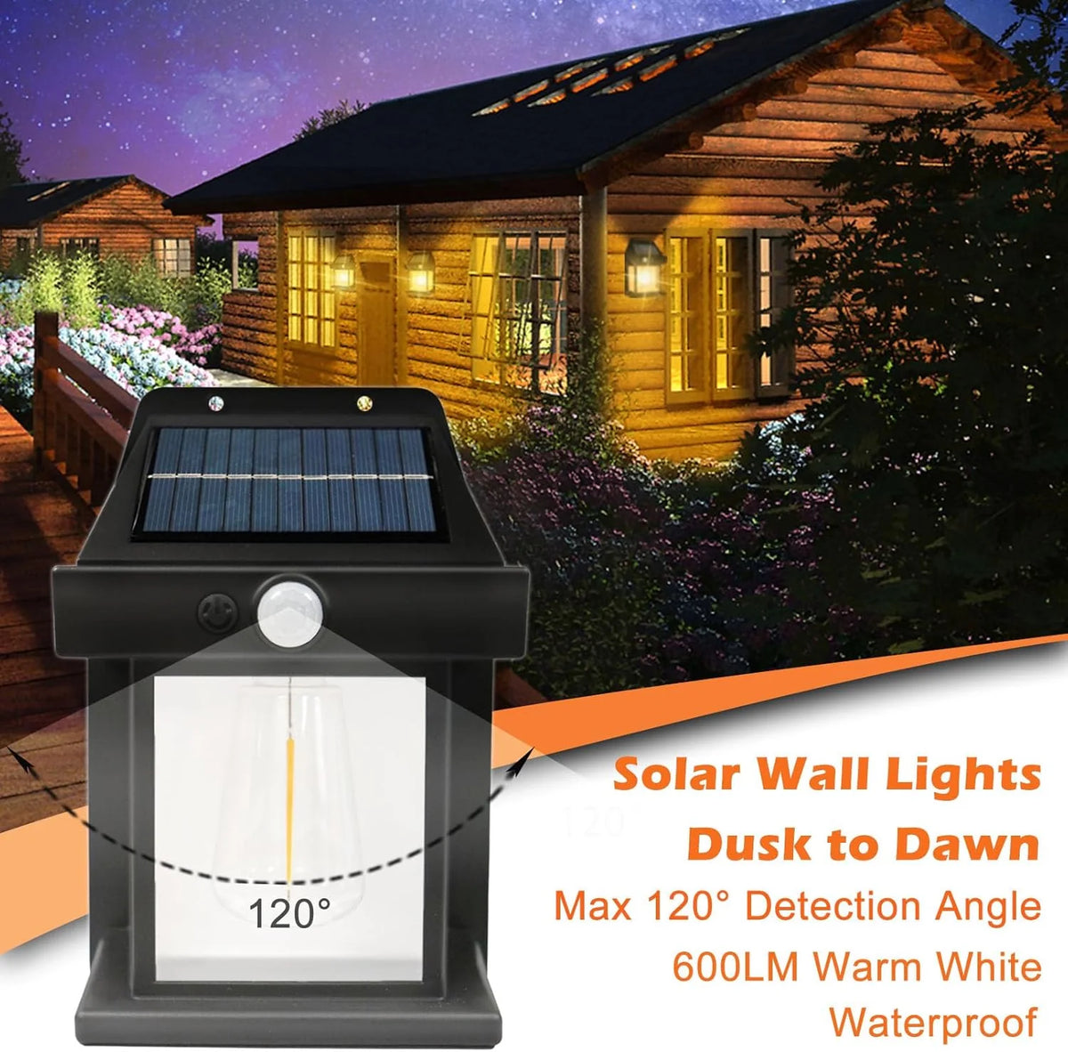 Solar Wall Lantern dimensions and details