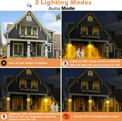 Solar Wall Lantern three lighting modes