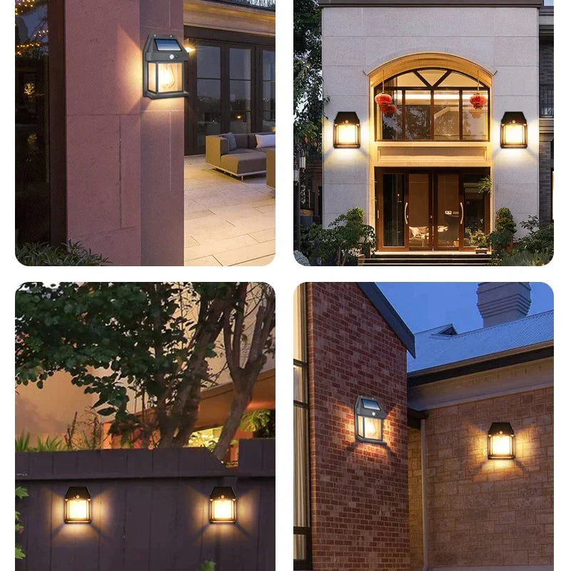 Solar Wall Lantern complete product view